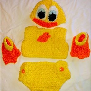Newborn Duck Crocheted Photo Prop